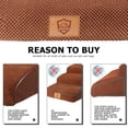 thumbnail image 4 of Topmart High Density Foam Dog Steps 4 Tiers,Extra Wide Deep Pet Steps,Non-Slip Pet Stairs,Dog Ramp for Bed,Soft Foam Dog Ladder,Best for Older Dogs Injured,Older Pets,Cats with Joint Pain,Color Brown, 4 of 4