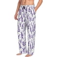thumbnail image 6 of Naloa Lavender Flowers Pajama Pants Men, PJ Bottoms, Sleep & Lounge Pants-XX-Large, 6 of 6