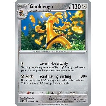 Pokemon Paldean Fates Rare Gholdengo #67