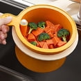 thumbnail image 5 of Orange Hanging Kitchen Sink Drain Basket Food Residue Filter Fruit Vegetable Washing Strainer, 5 of 6