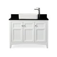 thumbnail image 4 of Benton Collection 42" Vessel Sink Farmhouse White Bathroom Vanity with Black Granite Top, 4 of 7