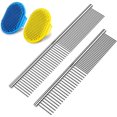 thumbnail image 1 of HAYAN Dog Grooming Brush, 2pcs Pet Cat and Dog Comb Tool Materials, Easy to Use, Lightweight and Portable, Suitable for Any Pet with Hair Guarantee, 1 of 1