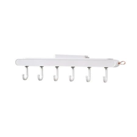 

loopsun Punch-free Pull-out 6 Hooks Kitchen Kitchen Utensils Storage Rack
