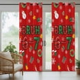 thumbnail image 5 of Outdoor Curtains for Patio Waterproof, Red Christmas Outdoor Privacy Panels Grommet, Xmas Trees Snowmans Snowflakes Gifts Cartoon Blackout Outside Curtains for Porch/Cabana 54"x108", 2 Panels, 5 of 8