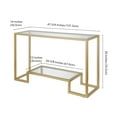 thumbnail image 6 of Evelyn&Zoe Athena 47.75" Wide Rectangular Console Table, Brass, 6 of 9