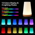 thumbnail image 2 of DAYBETTER Night Light,Dimmable Lamp,5 Brightness and 13 RGBW Colors,Touch and Remote Control,Portable Table Bedside Lamp,Rechargeable LED Lamp for Baby Nursery Bathroom/Living Room/Nightstand/Bedroom, 2 of 7