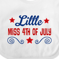 thumbnail image 4 of Inktastic Babys 1st Little 4th of July Girls Baby Bib, 4 of 4