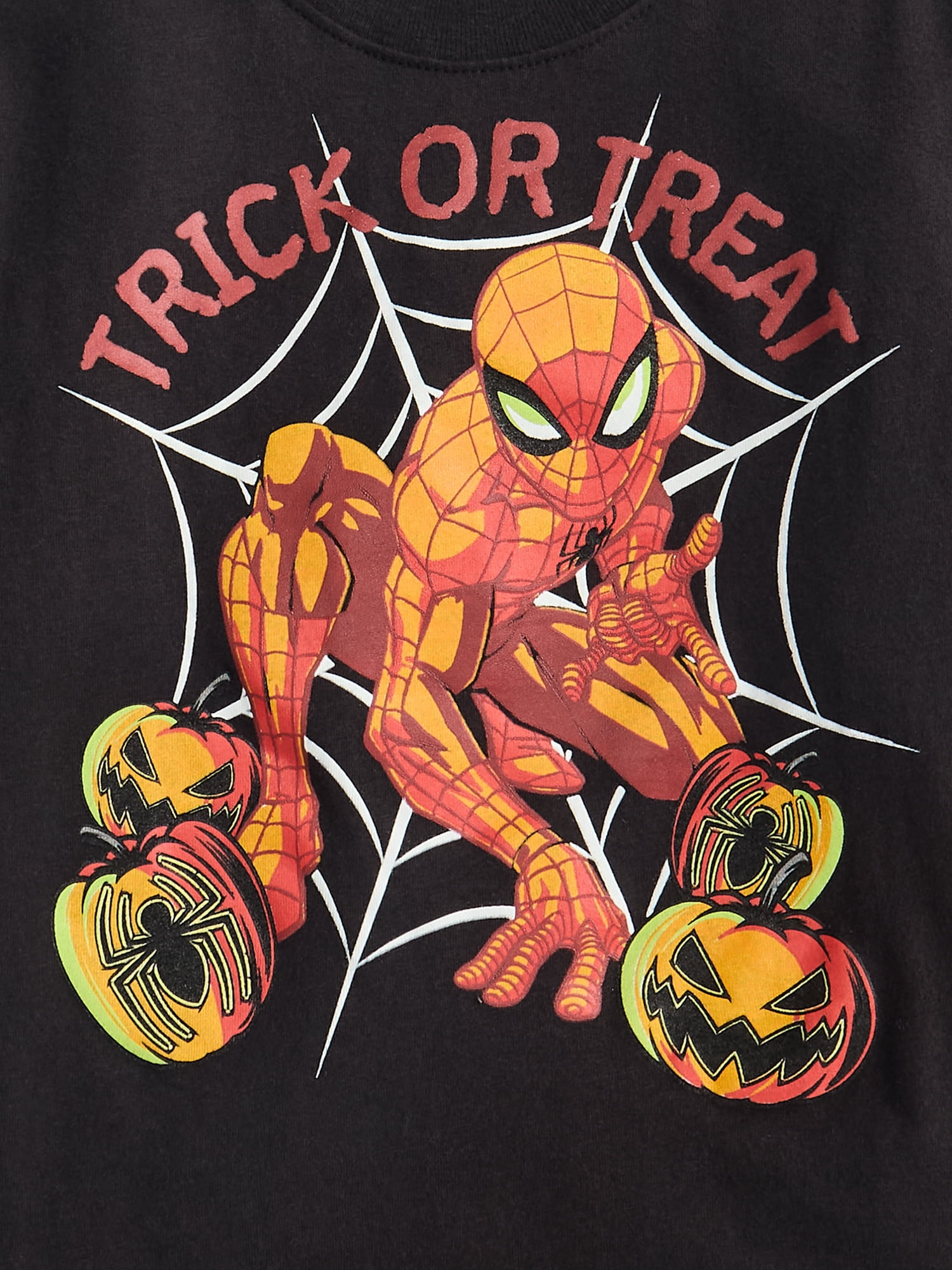 Spider-Man Toddler Boys Halloween Crewneck Tee with Short Sleeves, Sizes 12M-5T