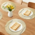 thumbnail image 2 of Unique Bargains Set of 6 Rustic Woven Placemats for Dining Table Decor Indoor Gold, 2 of 6