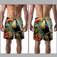 thumbnail image 3 of luoweisi Men's Beach Shorts Quick Dry Swim Trunks with Mesh Lining Toucan L, 3 of 5