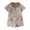 Glisme Khaki195, variant on Glisme 2 Piece Outfits For Boys Striped Casual Outfit Short Sleeve Top And Shorts Comfy Toddler With Collar Handsome Clothes Suit Size 6-12 Months
