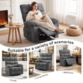 thumbnail image 5 of JMYMRY 360°Swivel Rocker Recliner Chair with Side Pockets, Adjustable Lounge Chair with Elegant Design for Living Room, Bedroom, Grey, 5 of 7