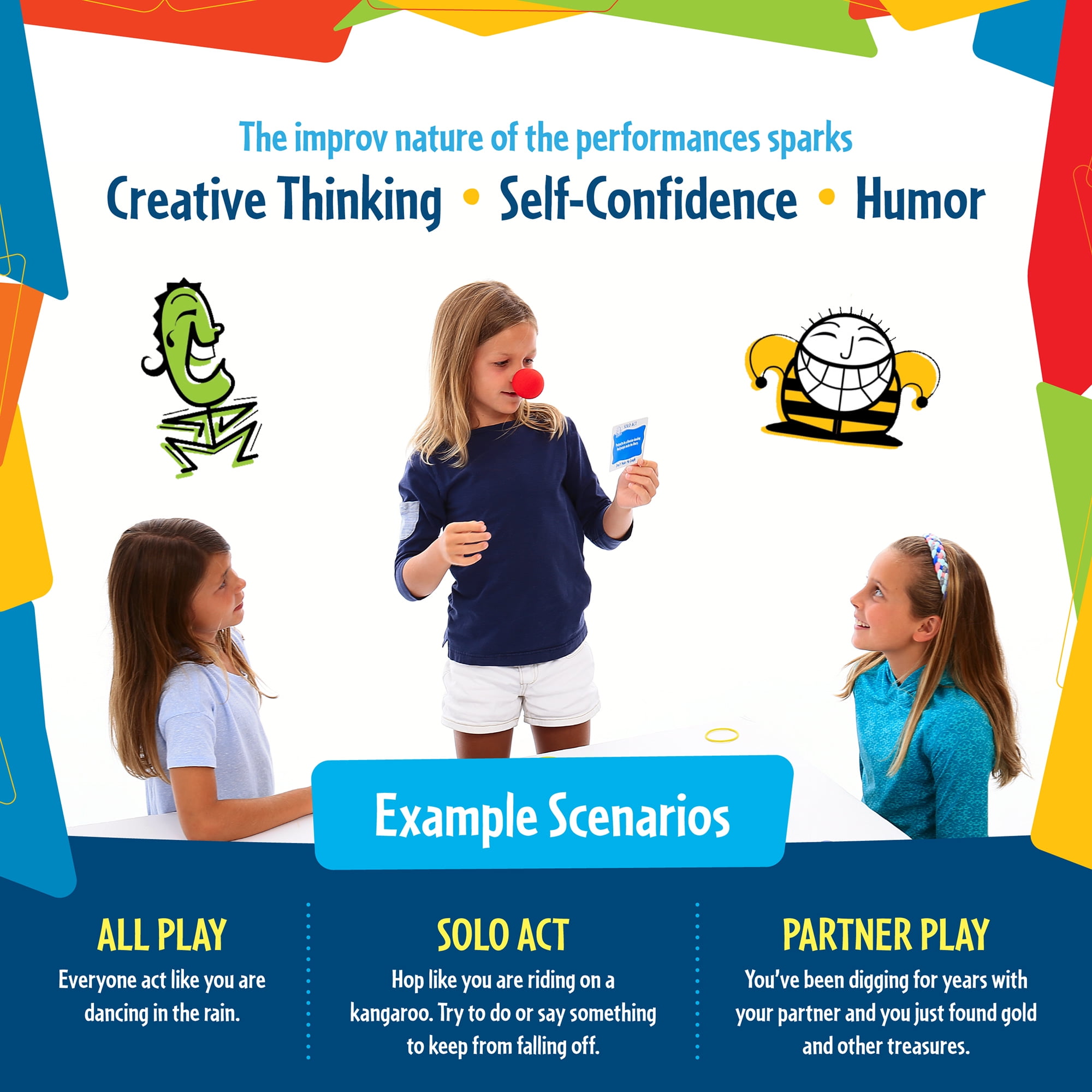 Zobmondo!! Don't Make Me Laugh Silly Charades Party Game, Fun for Families and Children 5+