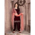 thumbnail image 2 of Reception Wear Designer Punjabi Patiyala Suits Indian Pakistani Salwar Kameez Dress ( Red, XXS - 34 ), 2 of 3