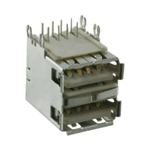 72309-8034BLF Connector Receptacle USB-A, Stacked USB 2.0 8 Position Through Hole, Right Angle :RoHS