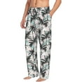 thumbnail image 2 of Yiaed Hawaii Palms Print Men's Lounge Pants, Loose PJ Bottoms, Long Pajama Pants for Men-Medium, 2 of 5
