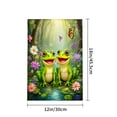 thumbnail image 4 of Amhnf Frog Garden Flag With Colorful Flowers And Butterflies For Home Outdoor Garden Yard Decor 12x18 inch, 4 of 5