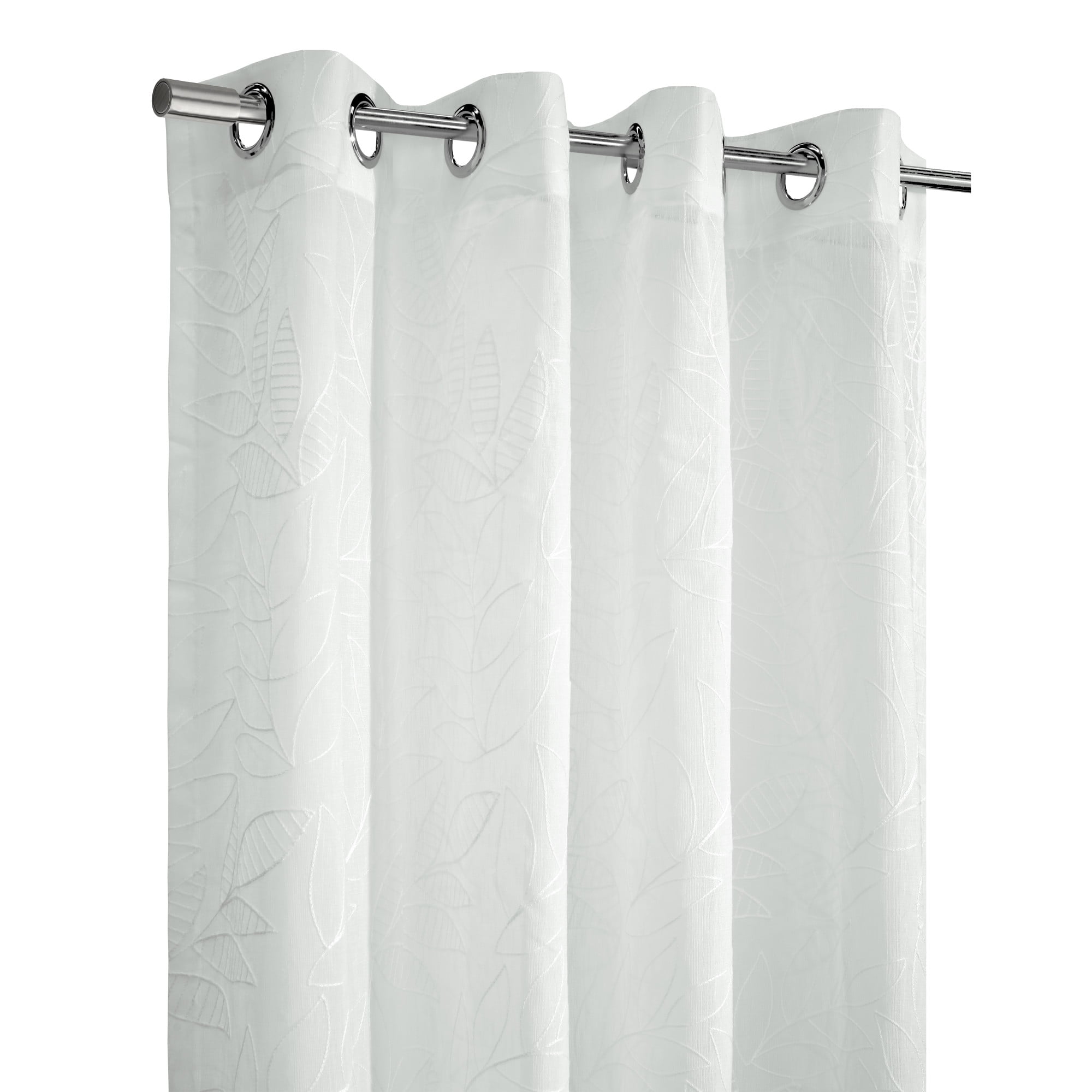 Loft Living Valera Sheer Grommet Indoor Curtain 52 x 108 in White