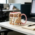 thumbnail image 6 of AZXY 17oz Large Capacity Ceramic Coffee Mug, Cute 3D Embossed Painter Pattern Tea Cup, Microwave & Dishwasher Safe Drinking Mug, Ergonomic Handle for Home Office Use, Ideal for Latte & Hot Beverages, 6 of 6