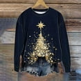 thumbnail image 2 of COM1950s Women's Long Sleeve Round Neck Shoulder Sweatshirt, 2 of 3