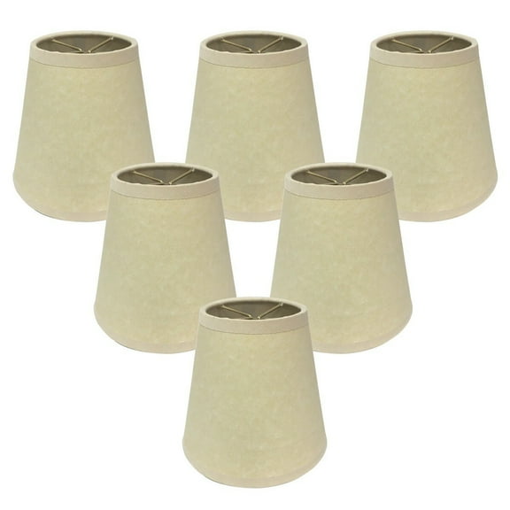Royal Designs, Inc. Round Parchment Empire Chandelier Basic Shade CS-953-5BG/P-6, Beige, 3 x 5 x 4.5, Pack of 6