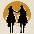 thumbnail image 2 of CafePress - Cowboy And Cowgirl Sunset Tote Bag - Unisex Canvas Tote Bag, Beige, 1-Piece, 2 of 7