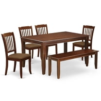 East West Furniture Dining Room Set Mahogany, CADA6-MAH-C