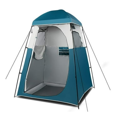 6.7FT Shower Tent, Changing Room Tent for Portable Toilet, with Mesh Floor and Carrying Bag, Lightweight and Sturdy Tent for Boat, Camping, Hiking, Dressing, Picnic, Outdoor, Indoor