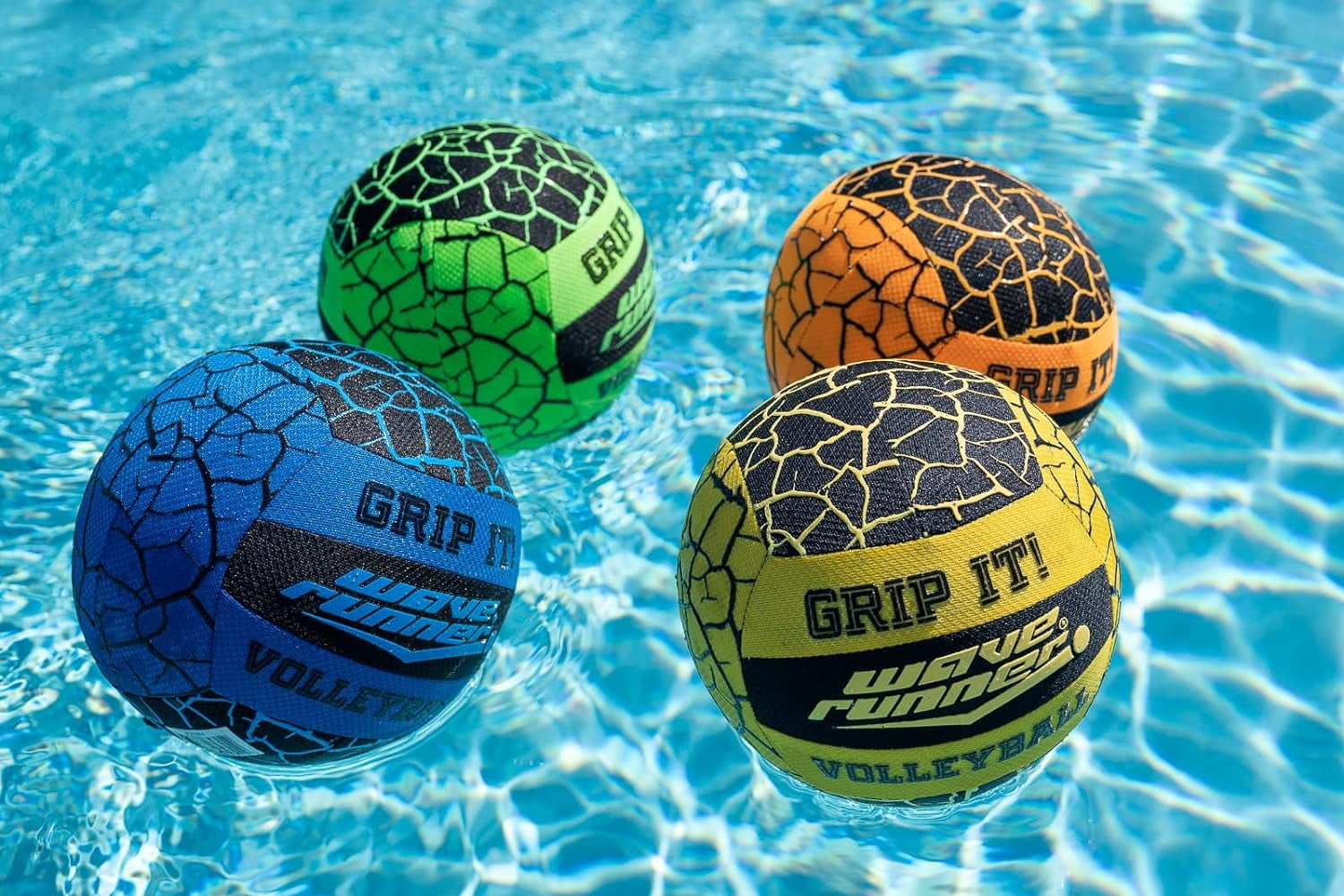 Wave Runner Grip It Volleyball- 8-Inch All Weather Volleyball With Sure-Grip Technology | Perfect Ball for Indoor & Outdoor Play!