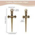 thumbnail image 4 of 45pcs 3 Colors Sword Pendants 34.5mm Long Dagger Alloy Big Connector Pendants Tibetan Styles Charms Metal Sword Charms for DIY Necklace Bracelets Jewelry Making, 4 of 6