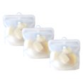 thumbnail image 1 of Ecoberi Reusable Silicone Food Storage Bags - Cook, Store, Freeze, Microwave Safe, 32oz, Set of 3 (Clear), 1 of 10