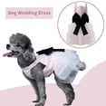 thumbnail image 3 of MAMORE Princess Dog Dress, Puppy Wedding & Birthday Party Outfit, Formal Pet Apparel(Pink Black,L), 3 of 7