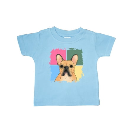 

Inktastic Sable French Bull Dog on Colored Squares Gift Baby Boy or Baby Girl T-Shirt