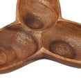 thumbnail image 6 of Bloomingville Modern Acacia Wood Appetizer Bowl with 3 Compartments, Natural, 6 of 7