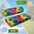 thumbnail image 5 of Uorisanigo Elastic Golf Cart Seat Covers for Yamaha Club Car 2-Person Front Seat, Pride Rainbow LGBTQ, Cool in Summer and Warm in Winter, 5 of 7
