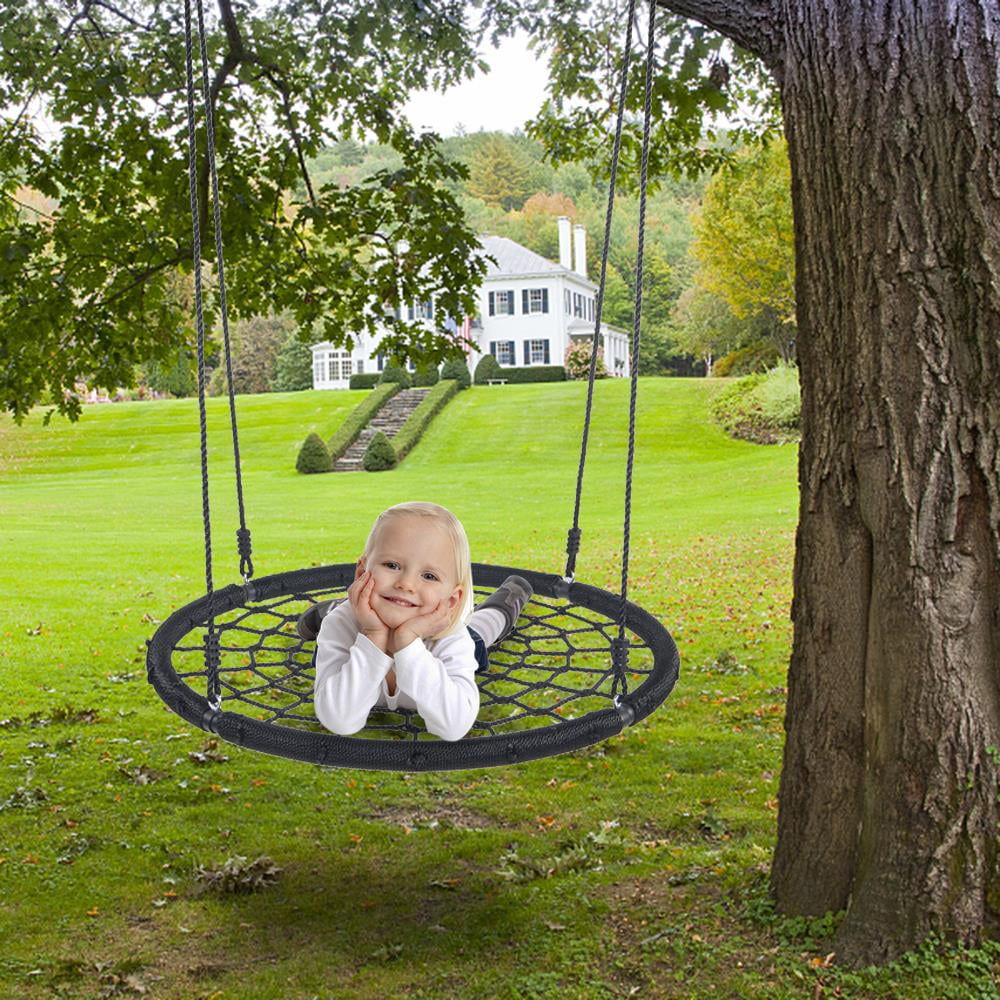 Details about   Tree Swing 40" Kids Tree Swing Hanging Indoor Outdoor Round Mat Saucer Swing Set 