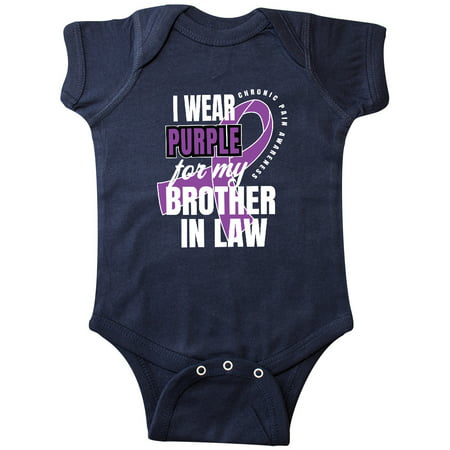 

Inktastic Chronic Pain I Wear Purple For My Brother in Law Gift Baby Boy or Baby Girl Bodysuit