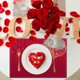 thumbnail image 4 of Juego de manteles individuales | Mantel individual | Decoración para la mesa | Mantel aislante con estampado tipo lino para la cena de San Valentín, comidas familiares y mesas de restaurante, 4 of 6