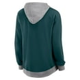 thumbnail image 3 of Women's Logo Athletic Green Philadelphia Eagles Hit It French Terry Full-Zip Hoodie, 3 of 3