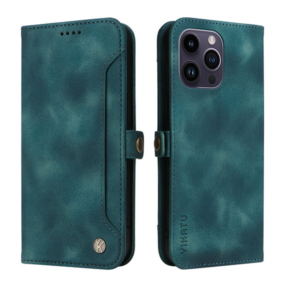 Jiahe Cover Wallet Case for iPhone 14 Pro Max 5G, Magnetic Folio Flip Case with Card Slots PU Leather Kickstand RFID Blocking Shockproof Protective Cover for iPhone 14 Pro Max 6.7-inch,Blue