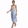 thumbnail image 4 of Women's Satin Midi Half Slip Skirt with Lace Trim, Elastic Waist A-Line Silky Underskirt, Soft Under Dress Skirt for Women Office Date Night Daily Wear, 4 of 8