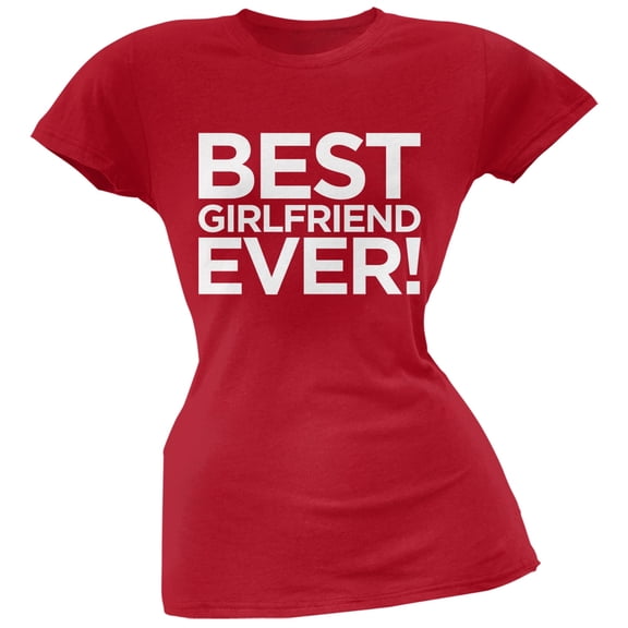 Best Girlfriend Ever Red Soft Juniors T-Shirt - Medium