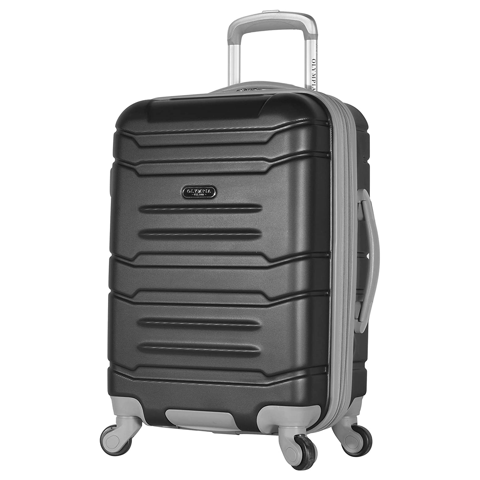 Olympia Usa Denmark 21 Inch Hardside Spinner Carry On Luggage In Black