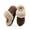 Deep brown, variant on Unisex Memory Foam House Slippers, Faux Fur Lined Indoor Fuzzy Slippers with No-slip Sole, Slip on Suede Home Shoes, Warm Winter Gift for Women & Men