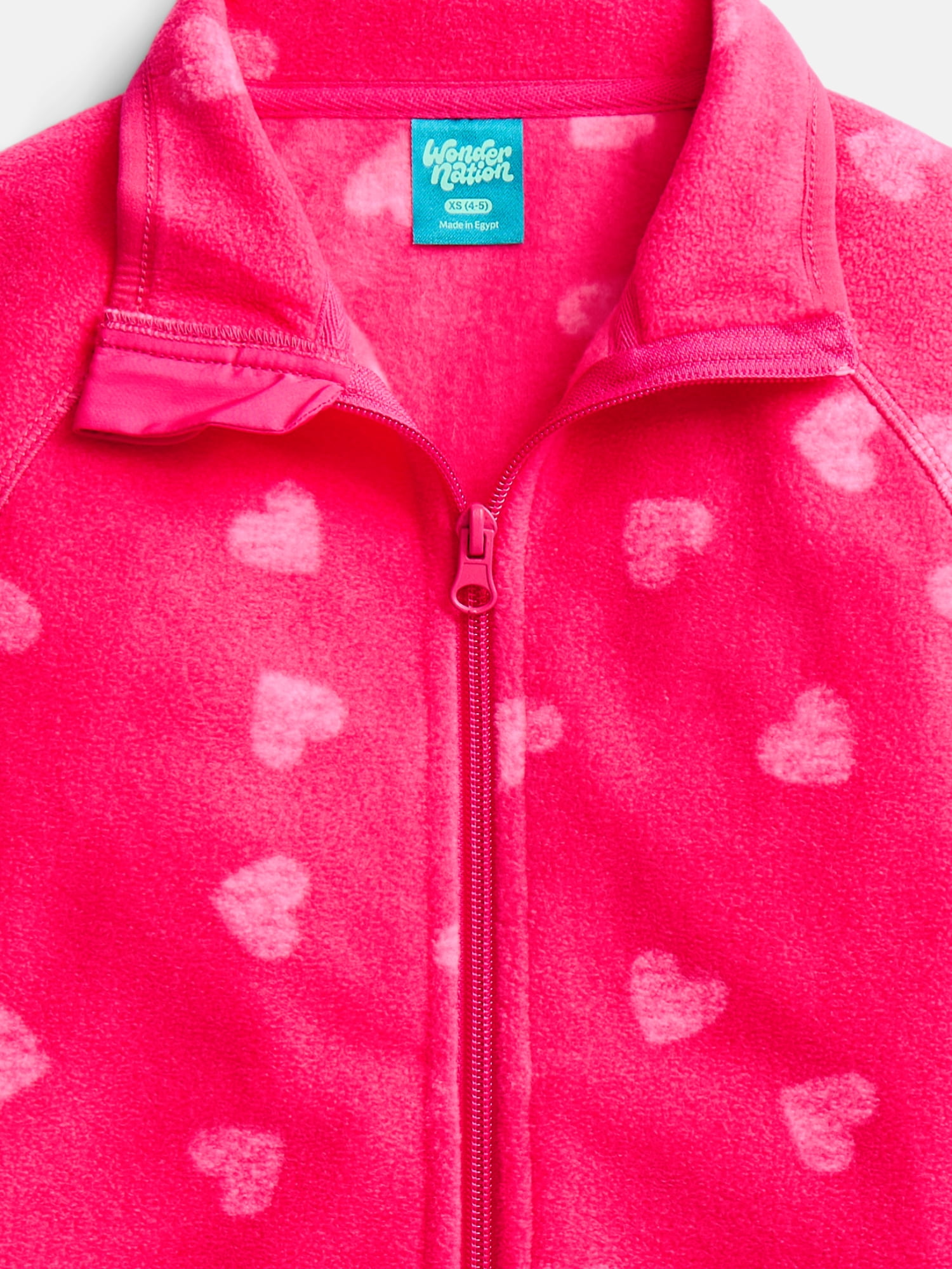 Wonder Nation Girls Microfleece Full Zip Jacket, Sizes 4-18 & Plus