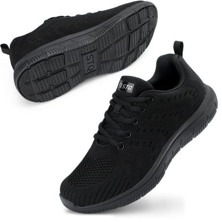 

STQ Trainers for Women Comfort Lightweight Shoes Running Sneakers All Black US 7.5