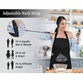 thumbnail image 5 of RUVANTI Aprons for Men 1 Pack - Adjustable Cotton Enriched Thicker Waterdrop Resistant With 2 Pockets Cooking Kitchen Workshop Apron for Women Men Chef XXL Plus Size Long Lasting - Black, 5 of 8