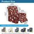 thumbnail image 3 of Renewold Coffee Holly Couch Cover Recliner Fitted Oversized Recliner Cover 4 Pieces Non-Slip Recliner Chair Cover with Pocket Christmas Home Decor for Pets, Cats, Kids, 3 of 8
