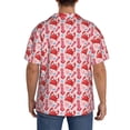 thumbnail image 3 of Pofeuu Crabs Starfish Print Mens Casual Short Sleeve Shirts Beach Summer Spread Collar Pocket Tops Men's Casual Short-sleeved Shirt-X-Large, 3 of 5