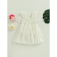 thumbnail image 2 of Bagilaanoe Newborn Baby Girl Rompers Dress Butterfly Fly Sleeve Bodysuit 6M 12M 18M 24M Infant Tulle A-line Princess Dresses, 2 of 8